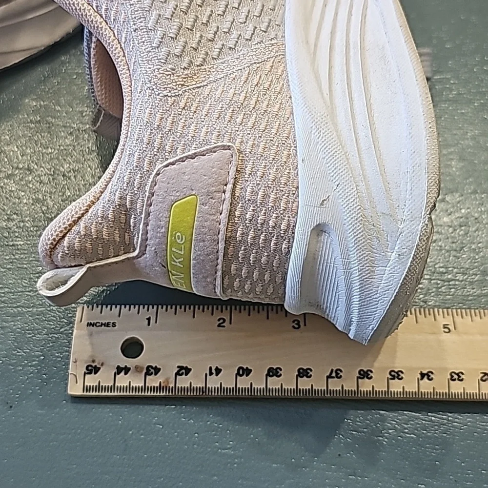 Sweden Kle, women's size 7.5 sneakers. Style is‎ Holly. Gray and light pink.